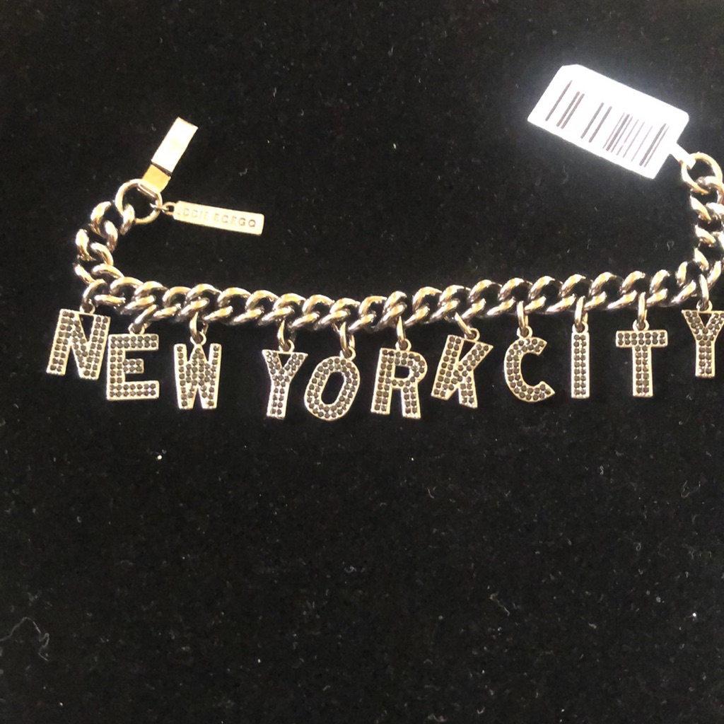 Eddie Borgo Gunmetal Pave Nyc Charm Bracelet 155$
